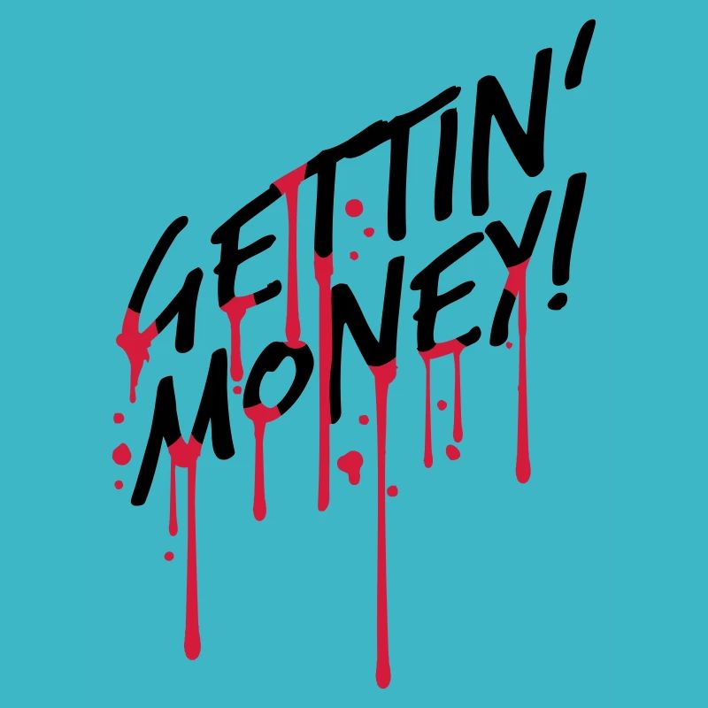 goutte de sang graffiti symbole dollar gettin argent z