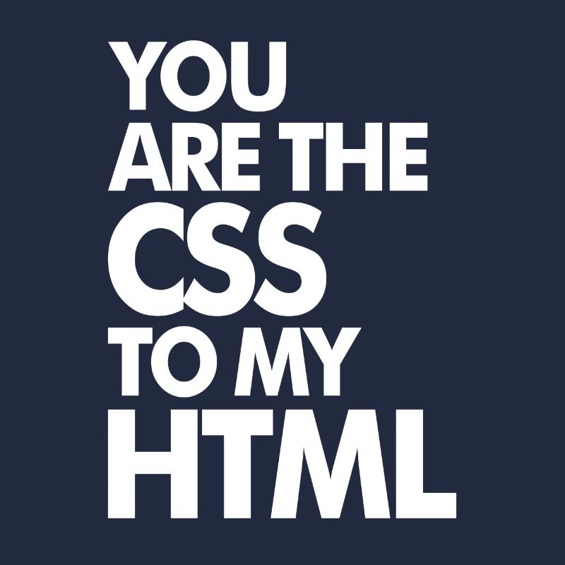 Vous êtes le CSS à mon HTML