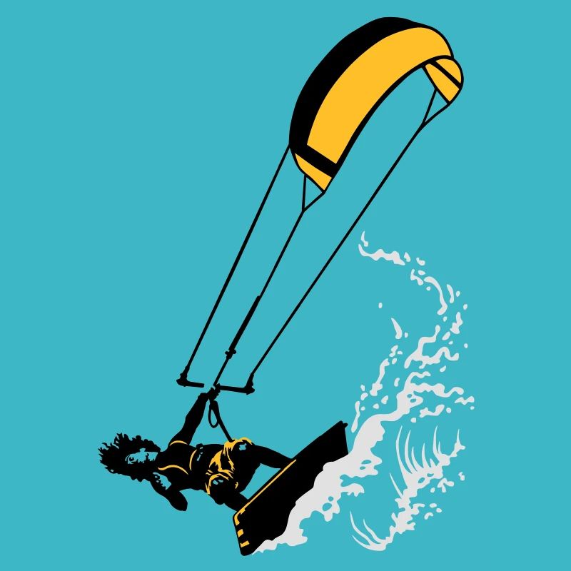 Kitesurfer and wave flex