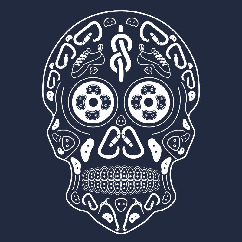 Rock climbing sugar skull