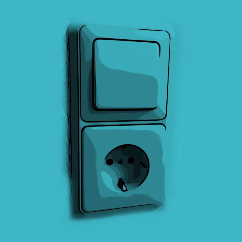 Retro light switch socket transparent