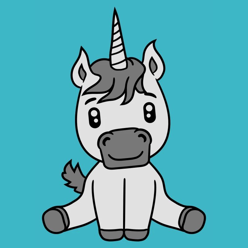 einhorn unicorn süßes niedliches sitzendes comic c
