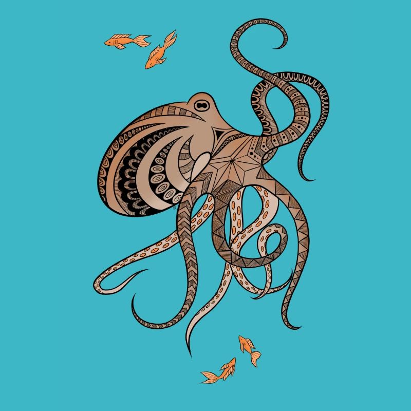 Mandala octopus color