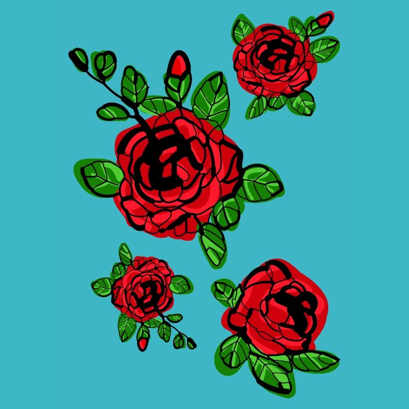 Fleur rouge de roses