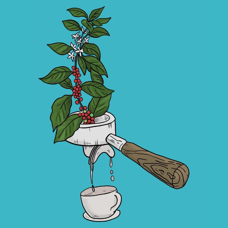 Café-plante-passons carriers conception de café