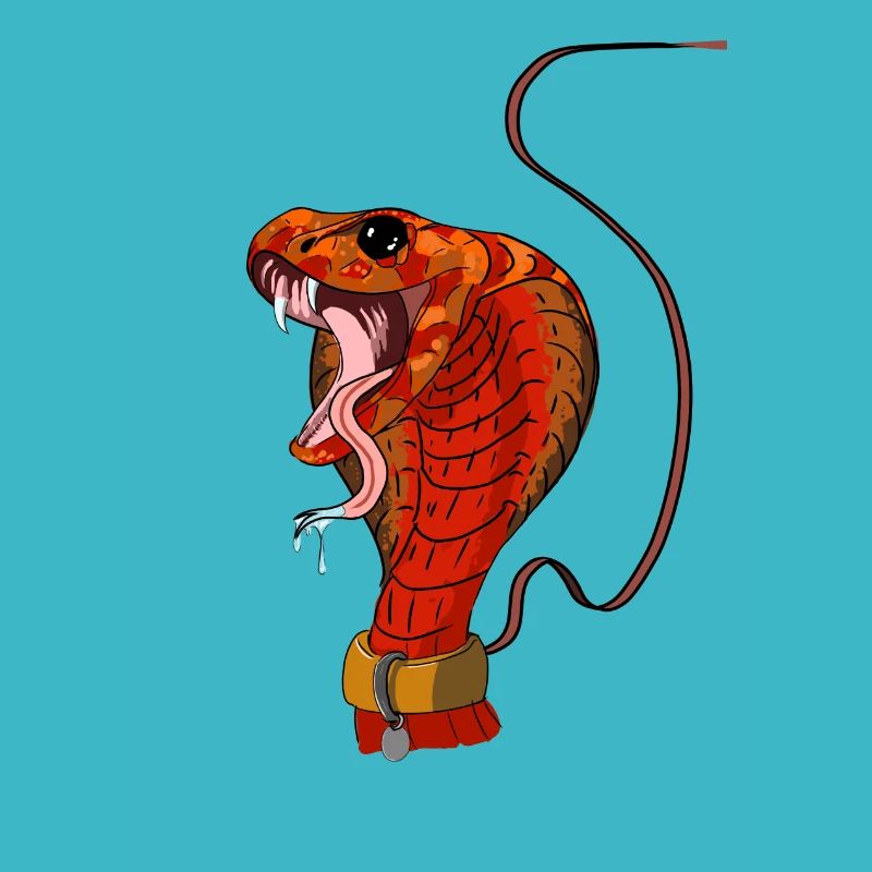 Cobra on a leash