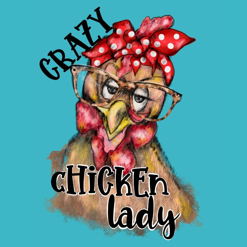 Crazy chicken lady Drôle de conception de ferme