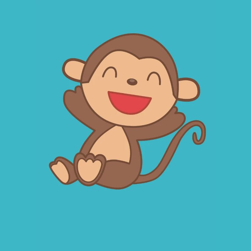Happy monkey content cute birthday annim