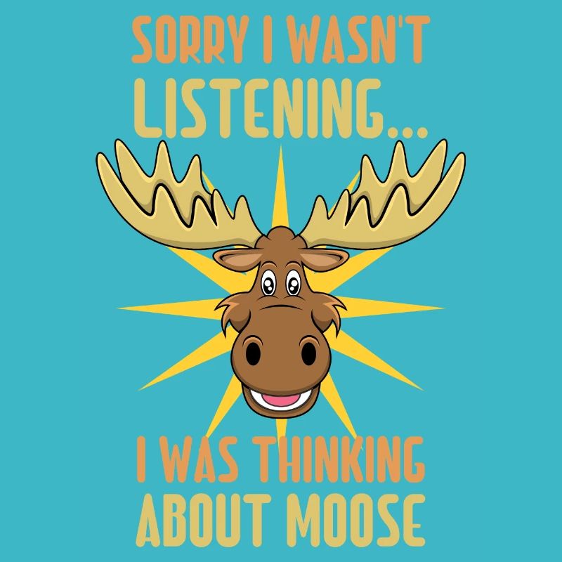 Thinking about Moose Wildlife Deer Elk