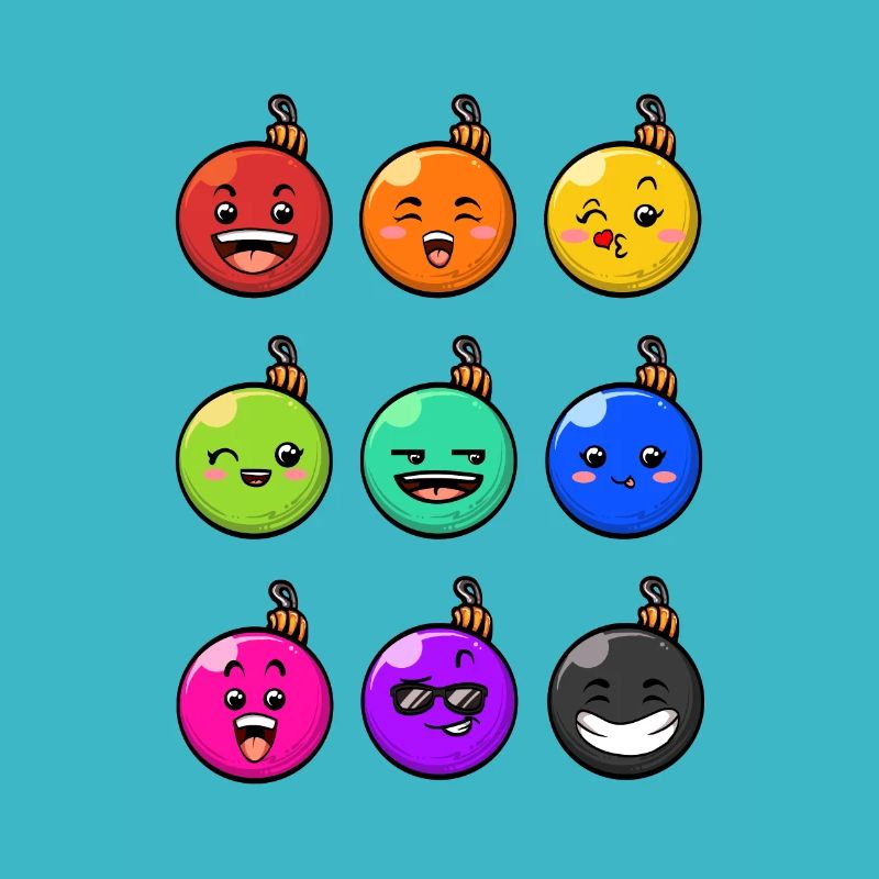 9 Weihnachtskugeln #10/10 Bunt