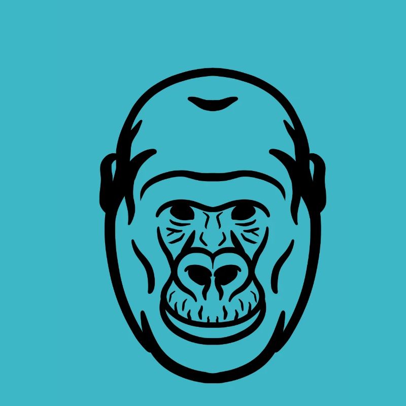 Silberrücken Gorilla schwarz