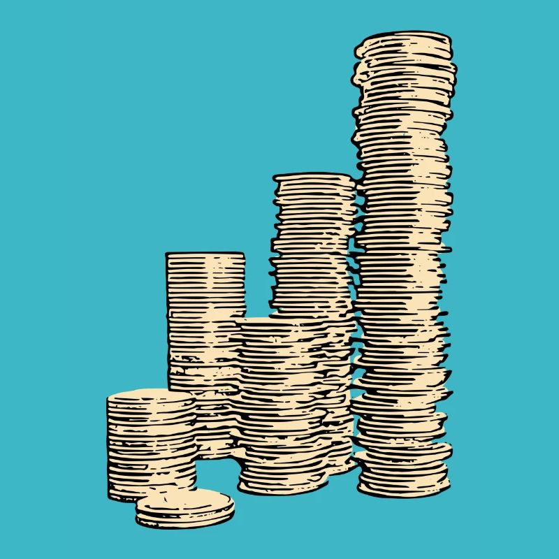 Coin Stack - Digital Illustration
