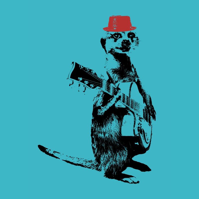 Suricate Guitariste Red Hat
