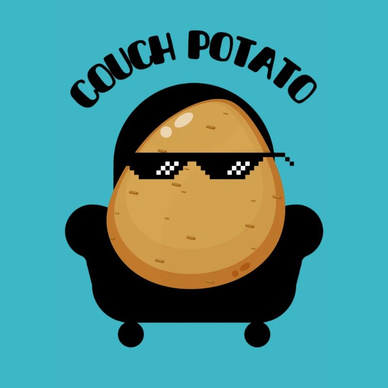 Couch potato chilling lazy