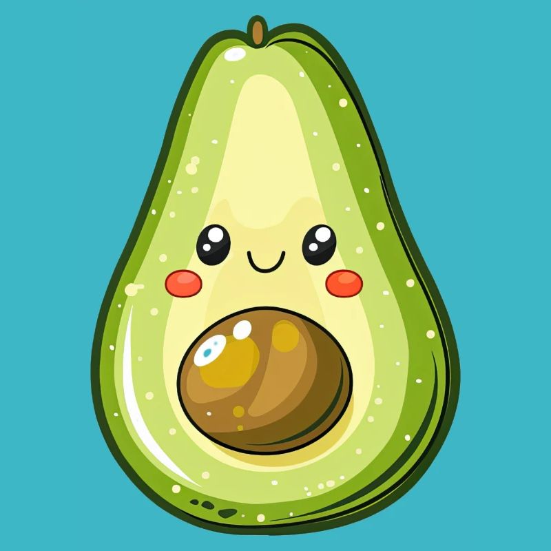 Avocado with face
