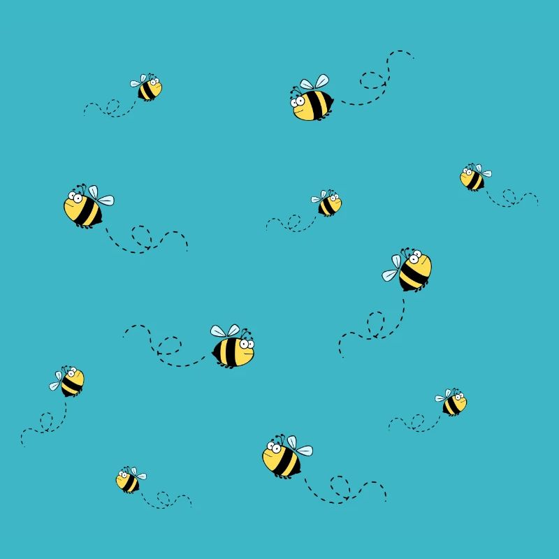 Essaim d'abeilles avec trajectoire