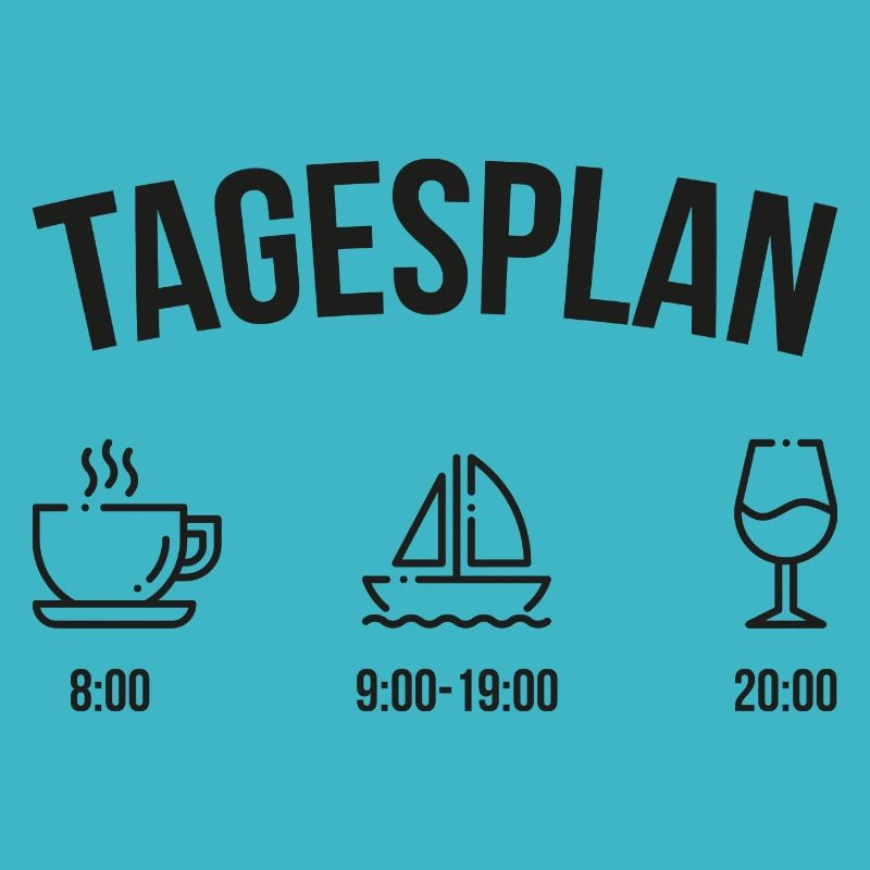 Tagesplan Geschenk Boot Segler Segelboot