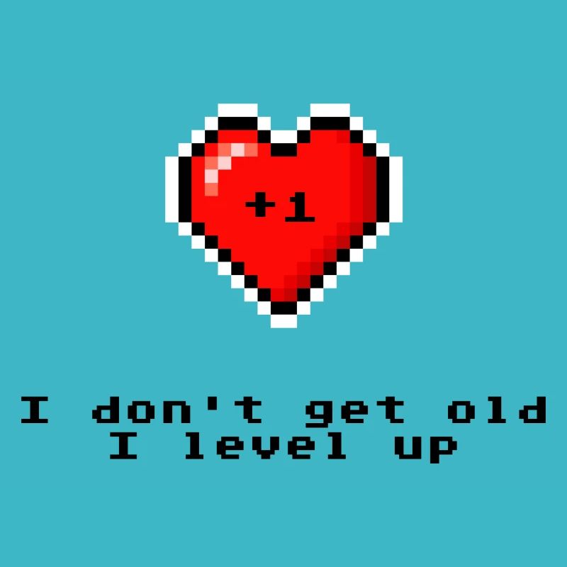 Getting old old birthday heart retro game