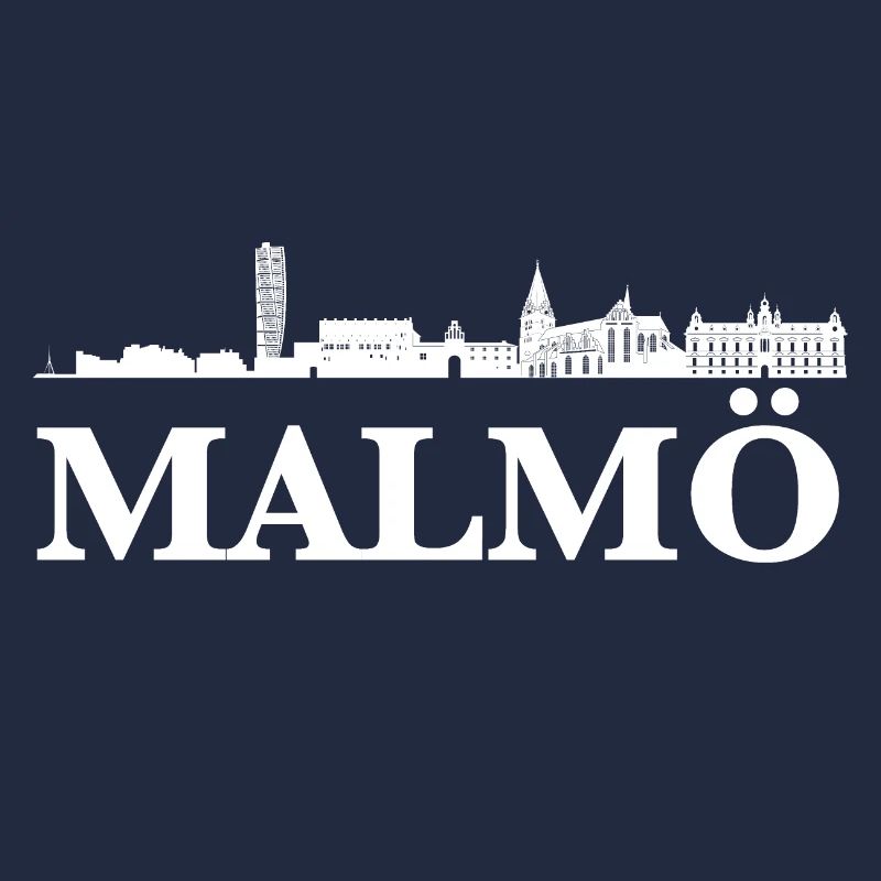Malmö Schweden Skyline Geschenk Idee