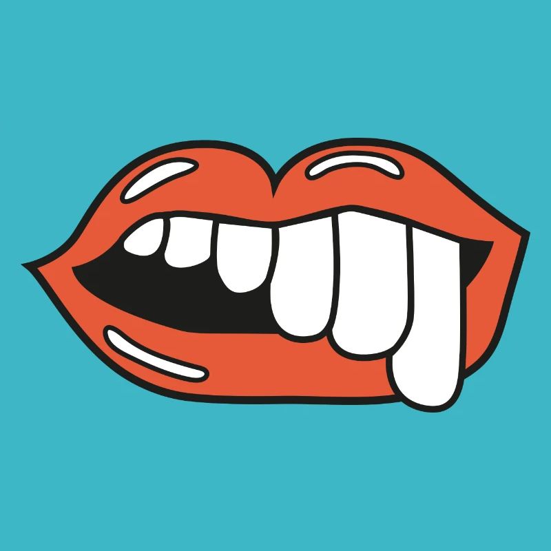 teeth lips ugly illustration