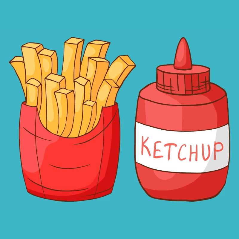 Frites ketchup frites