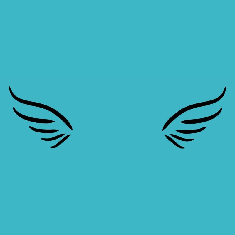 two wing angels fly symbol protect