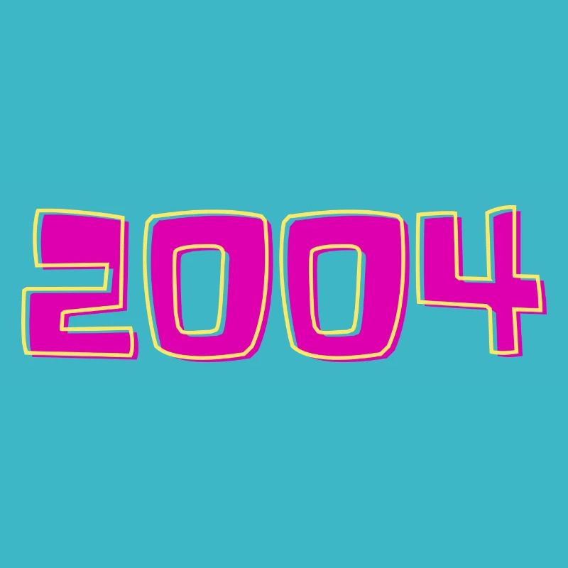 Année 2004 rose et jaune