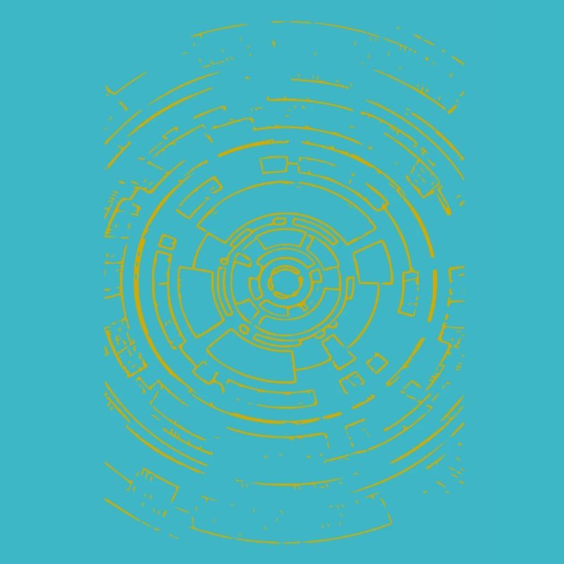 Cercles abstraits (jaune)