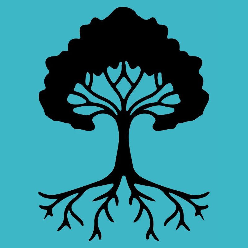 Baum mit Wurzeln Lebensbaum verwurzelt