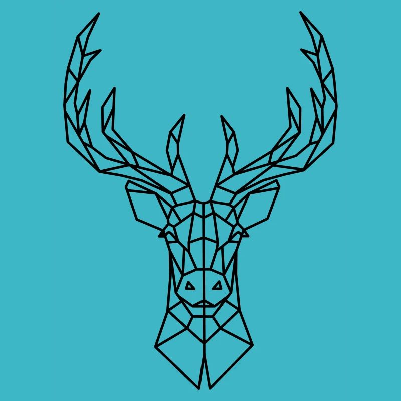Deer antler deer head gift nature geometry