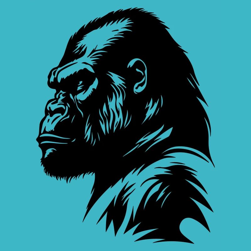 Gorilla Symbol Silhouette