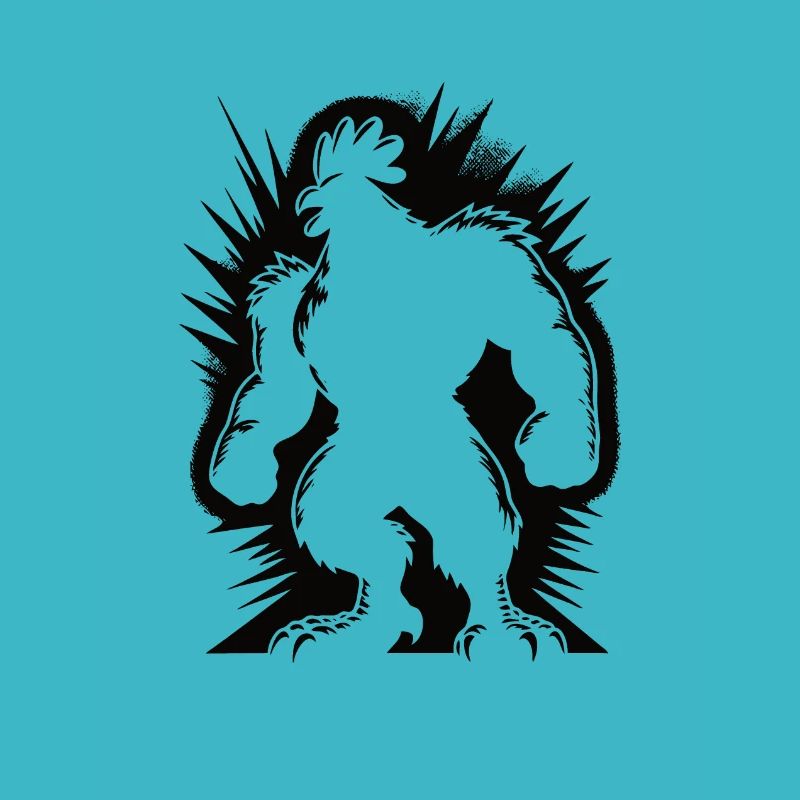 Conception de silhouette musclée et poulet