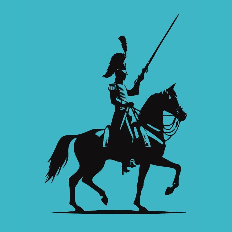 Design de silhouette de hussard cool