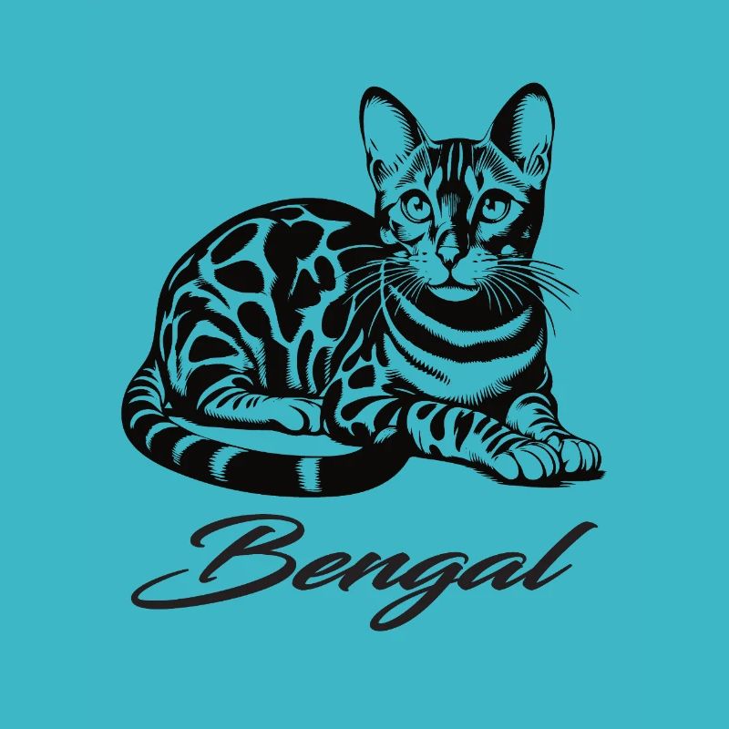 Conception de chat Bengal - sauvage, belle et unique