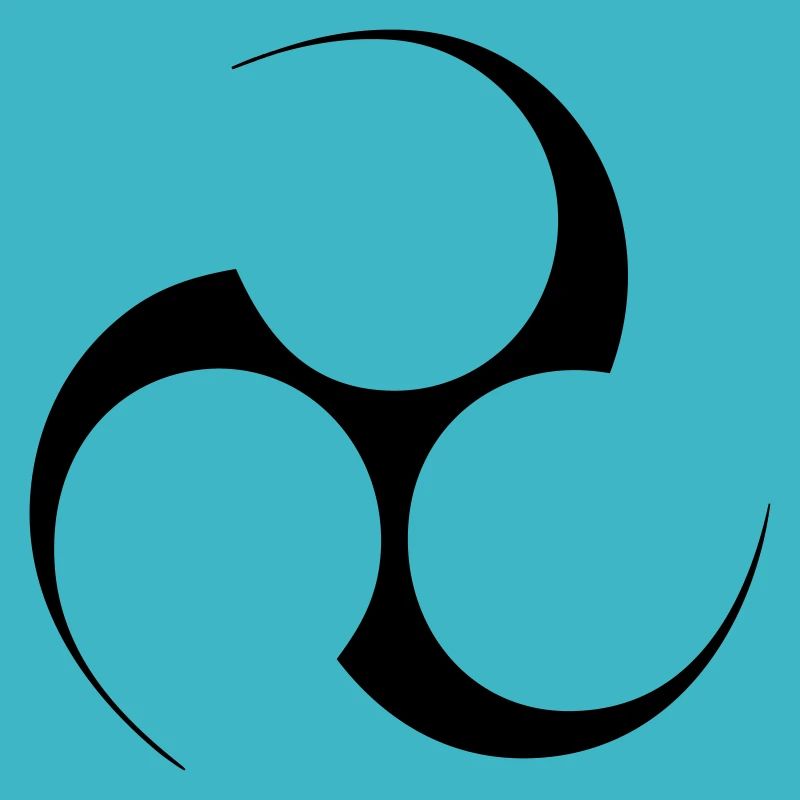 Mitsudomoe Symbol (invertiert)