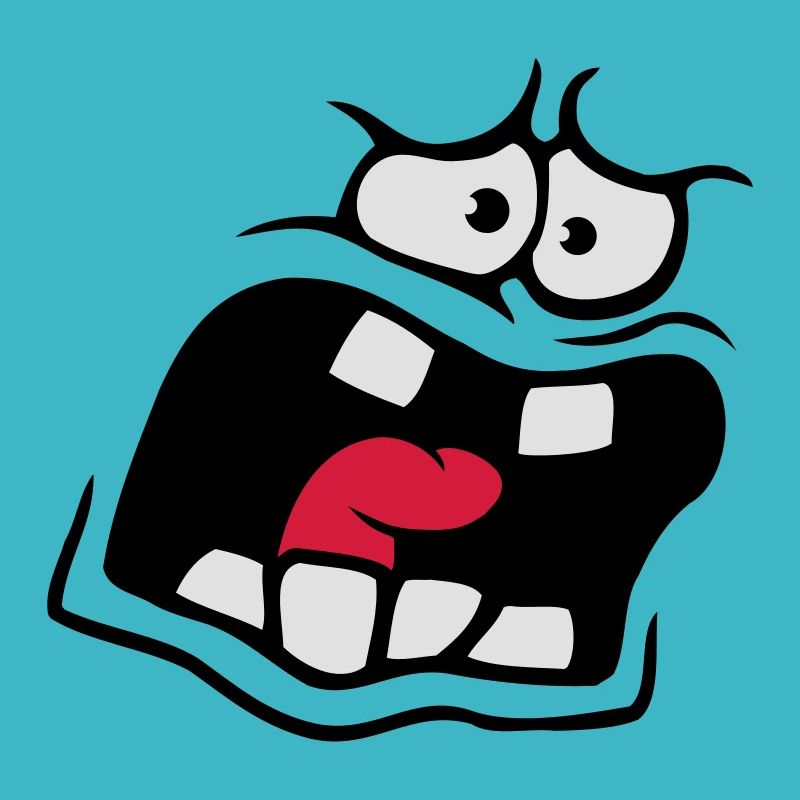 Screaming Anxious Comic Cartoon Face