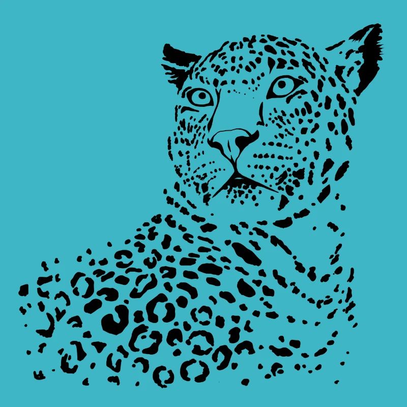 Wachsamer Leopard