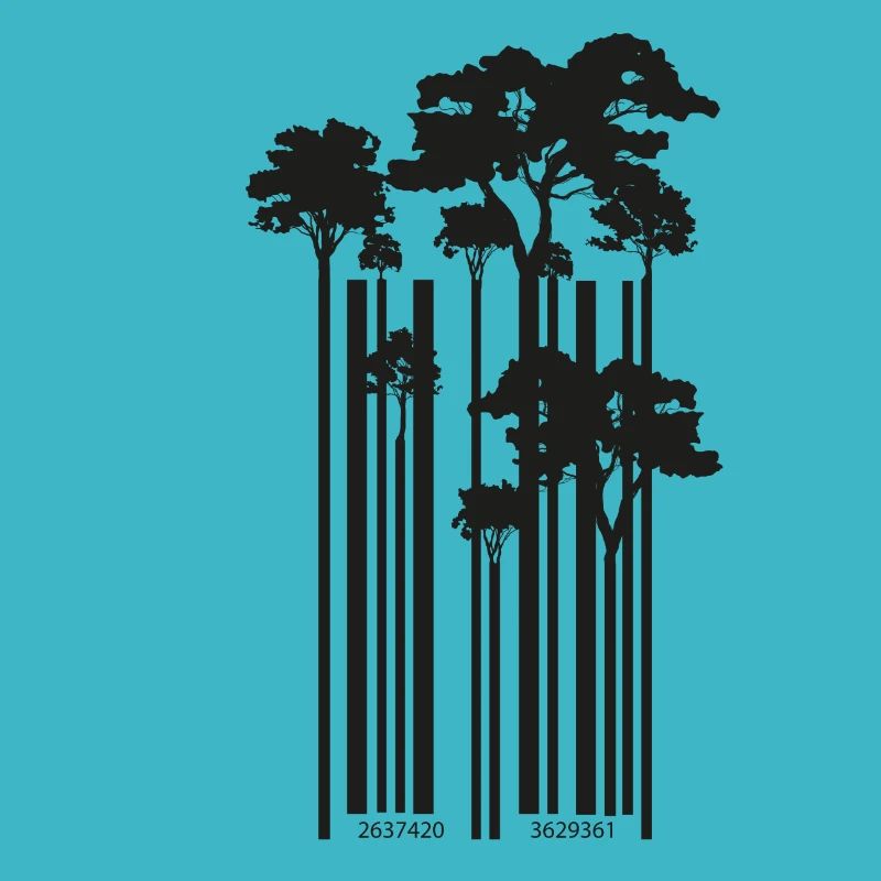 Coole Barcode Bäume Geschenk