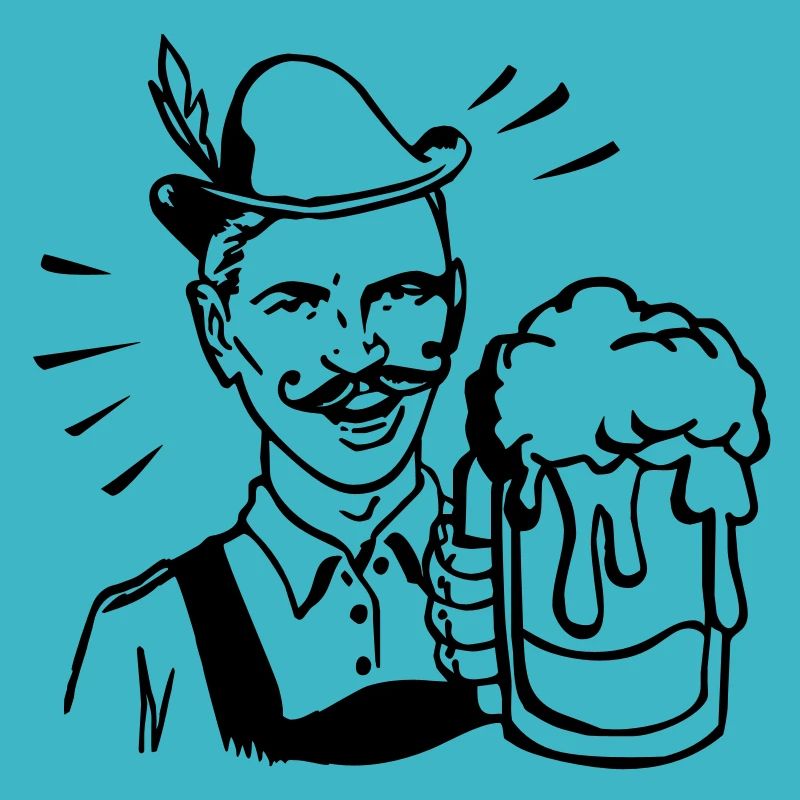 retro guy with beer