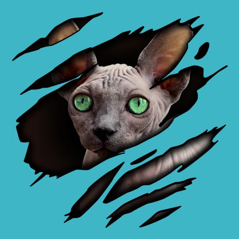 Chat Sphynx en moi