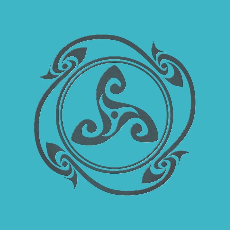 Latene Celtic symbol gray
