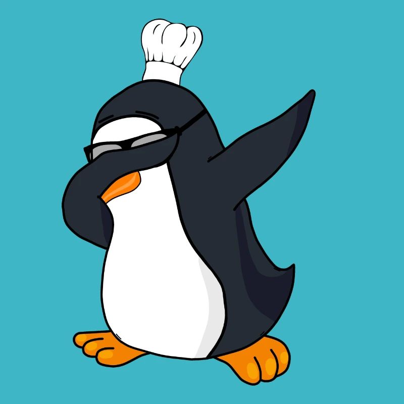 Drôle de pingouin Dabbing chef chef Dab cadeau