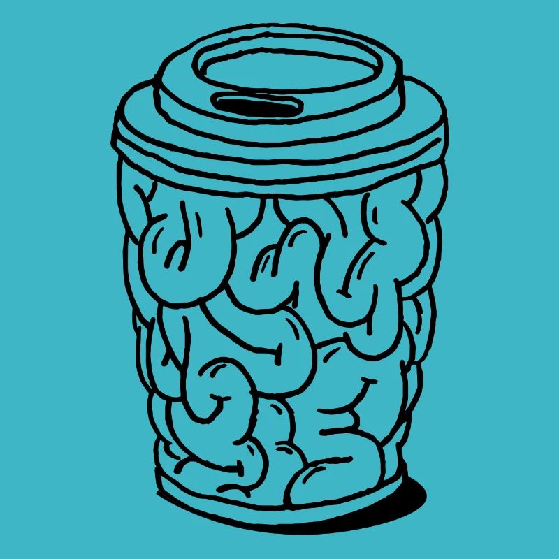 Coffee brain mug to go gift