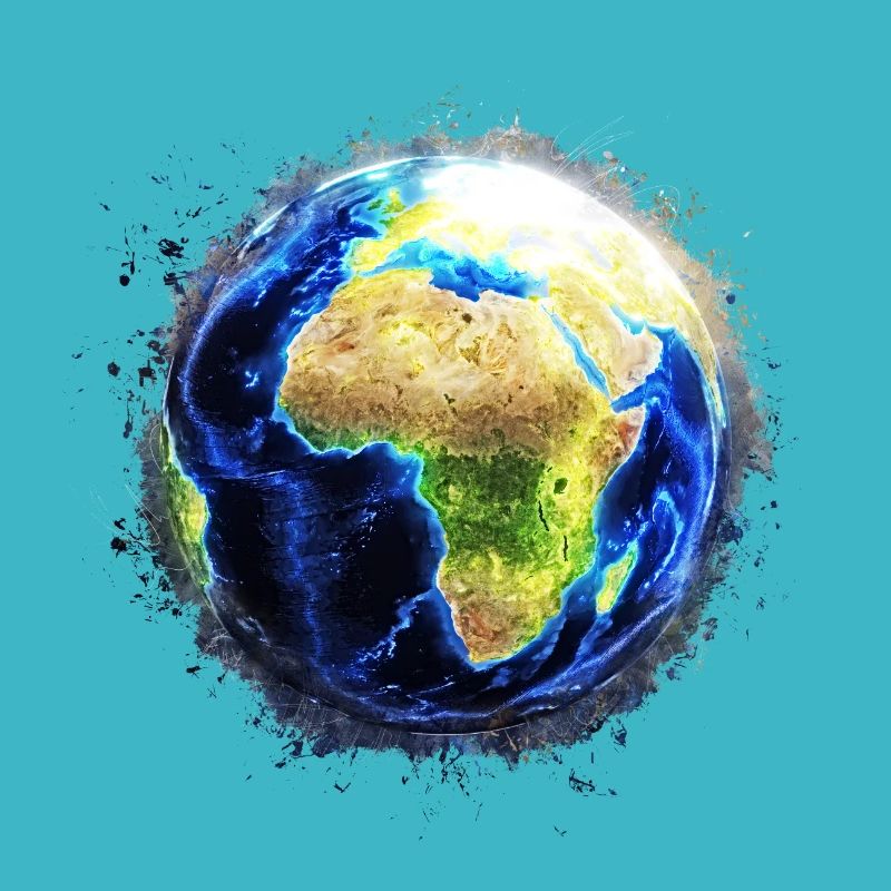 Monde Globe brillamment brillant