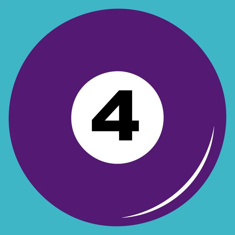 Numéro de boule de billard 4