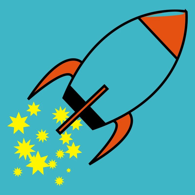 Rocket with stars