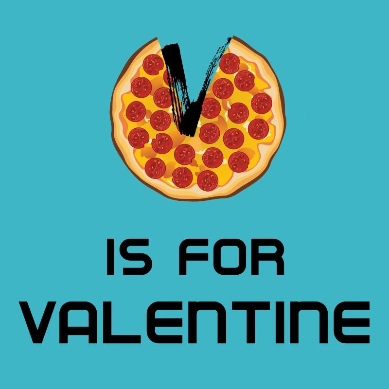 V est pour la Saint-Valentin Pizza Valentine Idée de cadeau