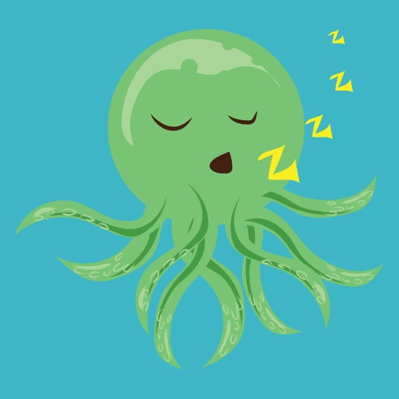 Sweet octopus sleeping octopus gift idea
