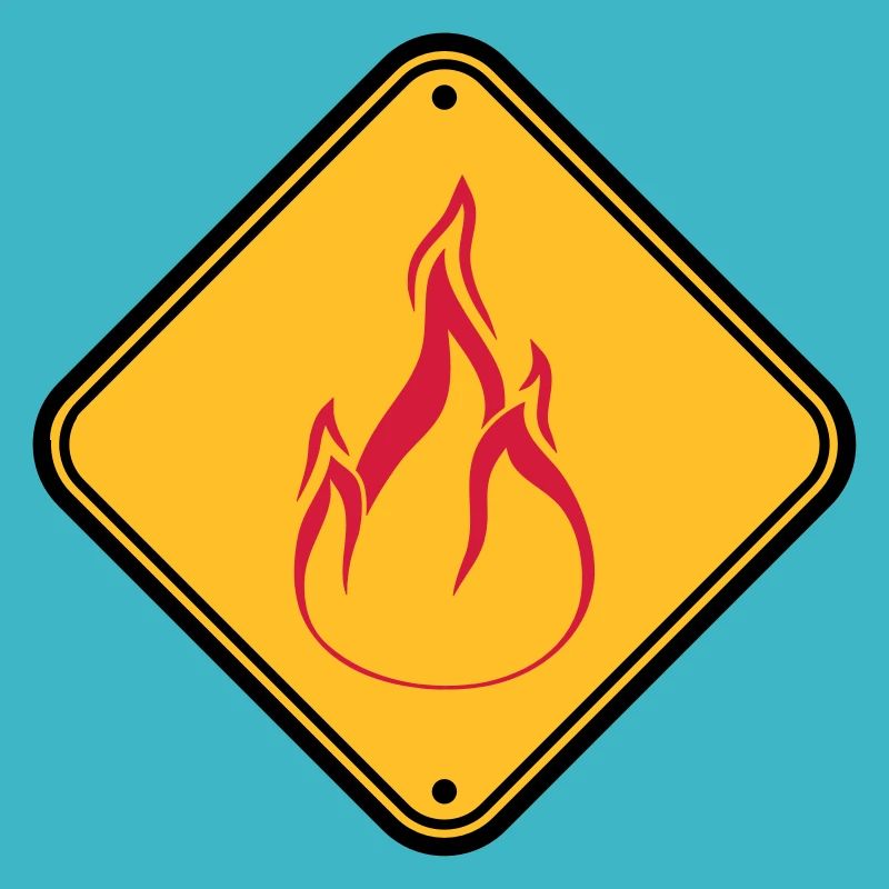 Shield note warning caution caution danger feu