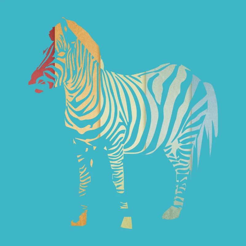 Colorful stripe zebra